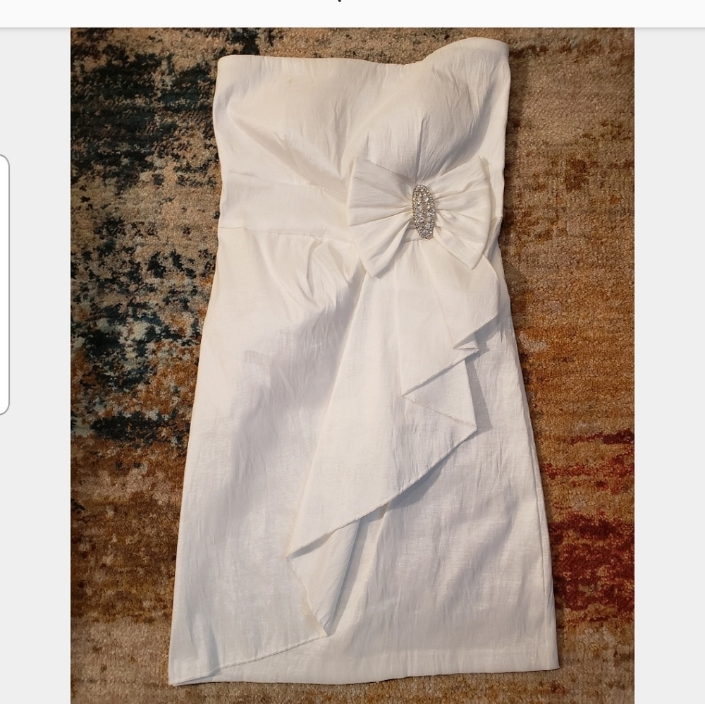 White Strapless Dress